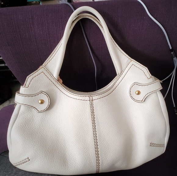 Tod's White Shoulder Bag with Curved Handles - Picture 2 of 3